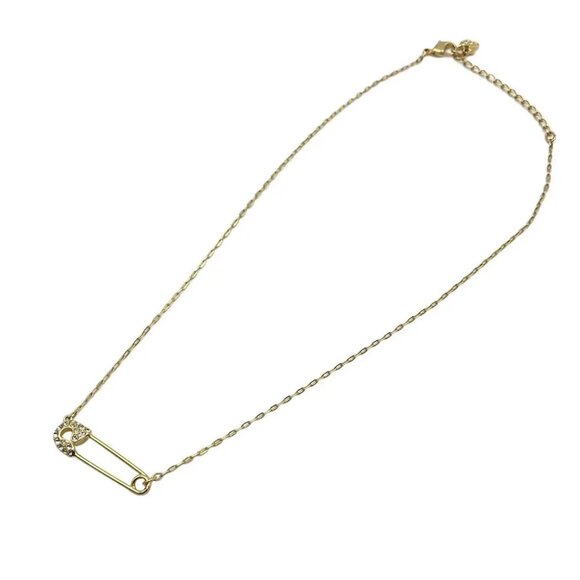 Auth SWAROVSKI - Gold Clear Hardware Swarovski Crystal Necklace - Picture 4 of 4